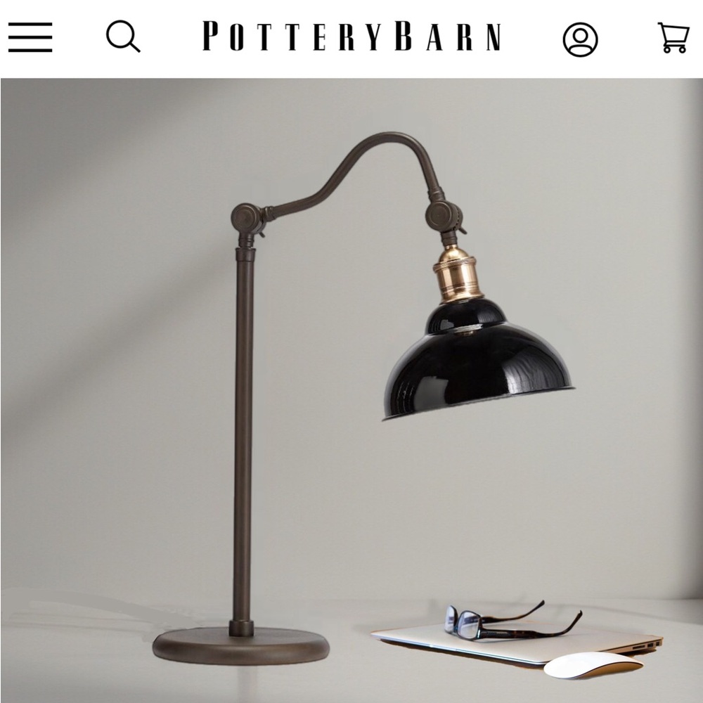 Iron & Brass multi-adjustable Task Lamp by Pottery Barn 👑